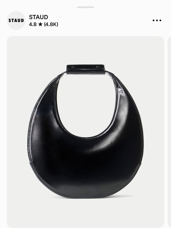 STAUD Handbags - STAUD Moon Bag in Black - Polished